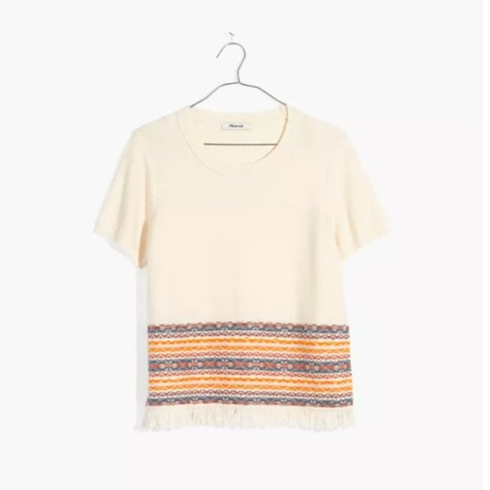 Madewell || Fringed Jacquard Sweater Tee